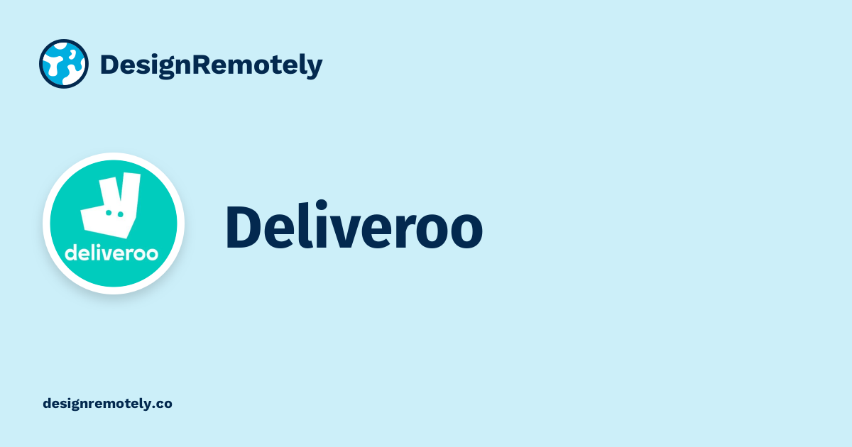 Remote Design Jobs at Deliveroo DesignRemotely